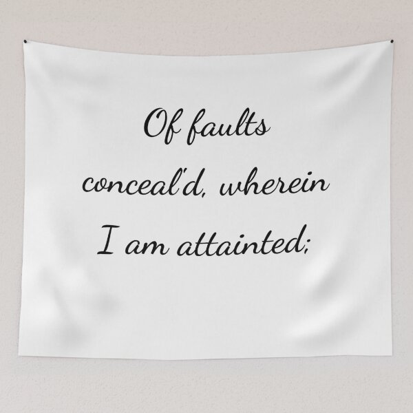 Item preview, “Of faults conceal'd, wherein I am attainted;” - handwriting black designed and sold by ariksworld.