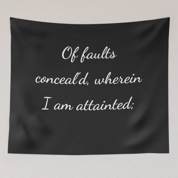 Item preview, “Of faults conceal'd, wherein I am attainted;” - handwriting white designed and sold by ariksworld.