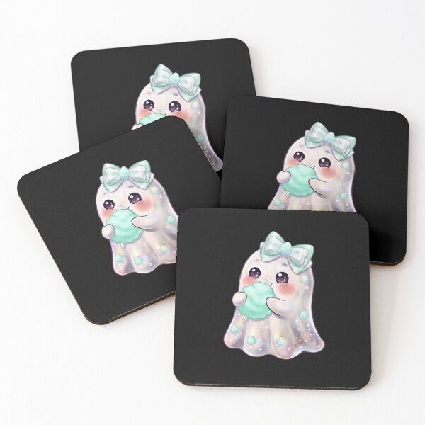 Item preview, Cute Kawaii Ghost Eating a Cotton Candy Design / Baby Blue / Carnival Food / Tops / For kids / Halloween Decors / Foodie T-shirts mugs stickers phone case journal poster designed and sold by TeenLake.