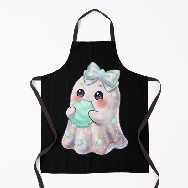 Item preview, Cute Kawaii Ghost Eating a Cotton Candy Design / Baby Blue /  Carnival Food / Tops / For kids / Halloween Decors / Foodie T-shirts mugs stickers phone case journal poster designed and sold by TeenLake.