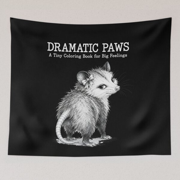 Item preview,  Dramatic Paws A Tiny Coloring Book For Big Feelings Possum designed and sold by NancyxEasSHOP.