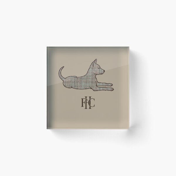 Item preview, Finley Holmes Heritage Hound - Beige Brown Houndstooth Tartan with FHC Monogram  designed and sold by Finley Holmes The Country Hound.