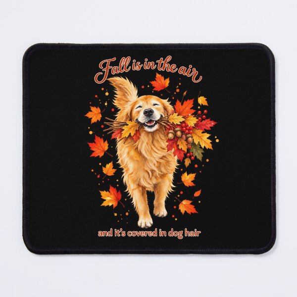 Item preview, Fall Is In The Air Covered In Dog Hair Golden Retriever Autumn designed and sold by NancyxEasSHOP.