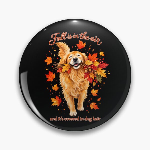 Item preview,  Fall Is In The Air Covered In Dog Hair Golden Retriever Autumn designed and sold by NancyxEasSHOP.