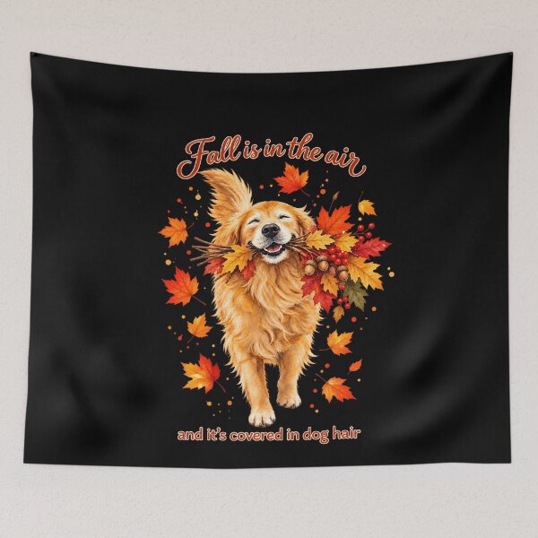 Item preview,  Fall Is In The Air Covered In Dog Hair Golden Retriever Autumn designed and sold by NancyxEasSHOP.