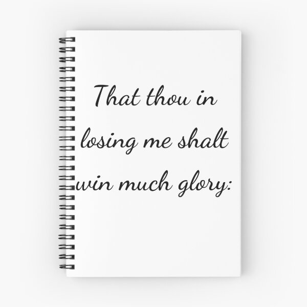 Item preview, “That thou in losing me shalt win much glory:” - handwriting black designed and sold by ariksworld.