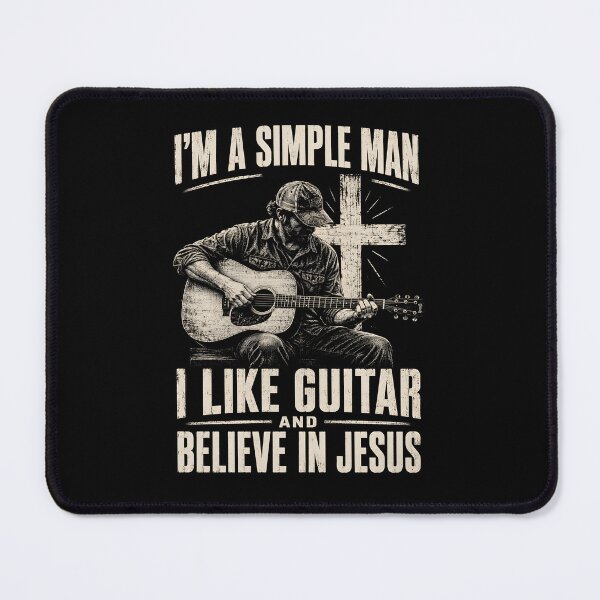 Item preview, I'm A Simple Man I Like Guitar and Believe in Jesus designed and sold by a-turner-paint.