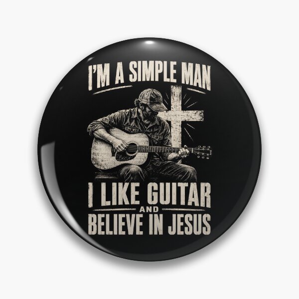 Item preview, I'm A Simple Man I Like Guitar and Believe in Jesus designed and sold by a-turner-paint.