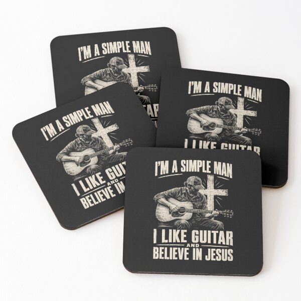 Item preview, I'm A Simple Man I Like Guitar and Believe in Jesus designed and sold by a-turner-paint.
