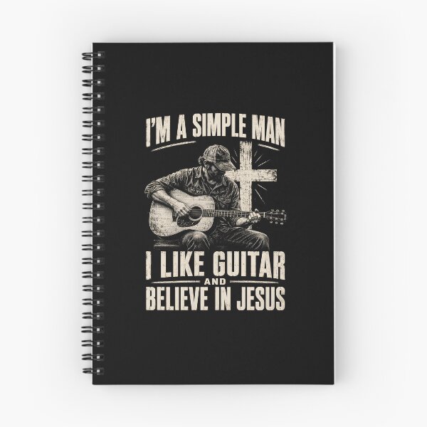Item preview, I'm A Simple Man I Like Guitar and Believe in Jesus designed and sold by a-turner-paint.