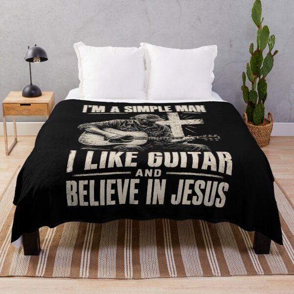 Item preview, I'm A Simple Man I Like Guitar and Believe in Jesus designed and sold by a-turner-paint.