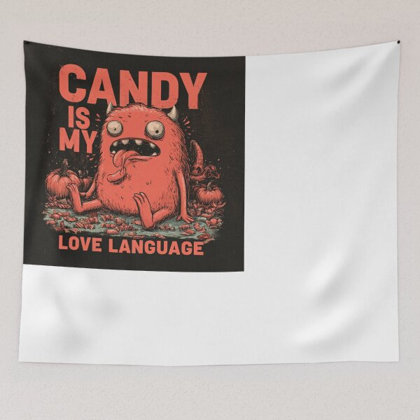 Item preview, Candy Is My Love Language Hungry Monster Halloween designed and sold by NicolasGlowArt.
