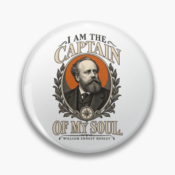 Item preview, I Am the Captain of My Soul – William Ernest Henley Etching Portrait designed and sold by MadeWithMS.