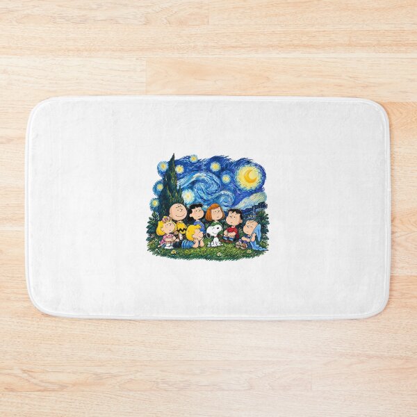 Item preview, Snoopy and the Peanuts Gang Under a Starry Night Sky Illustration designed and sold by sKetch Art.co.