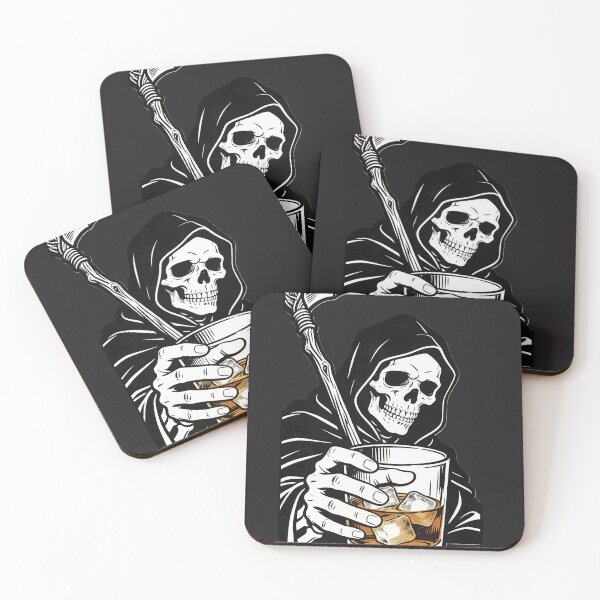 Item preview, Funny Grim Reaper Whiskey Phone Case designed and sold by GodsMonsterss.