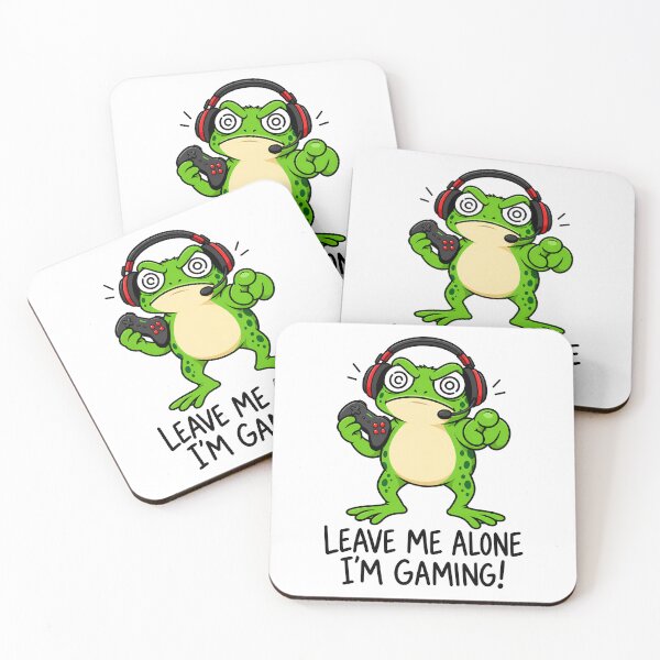 Item preview, Leave Me Alone I’m Gaming Funny Frog Gamer Cartoon designed and sold by ShirtWreck.