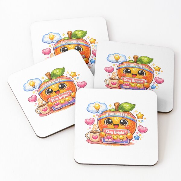 Item preview, Stay Bright – Pastel Kawaii Orange Good Vibes designed and sold by Sommium .