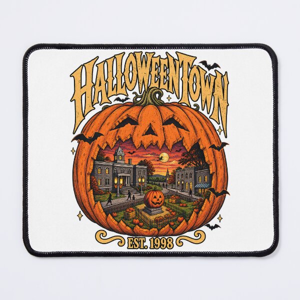 Item preview, Halloweentown Est 1998 Carved Pumpkin Vintage Town Art designed and sold by DesignArtist.ia.