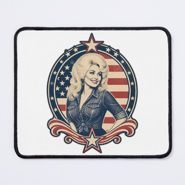 Item preview, Dolly Parton American Flag Design with Patriotic Style designed and sold by SilverNox.
