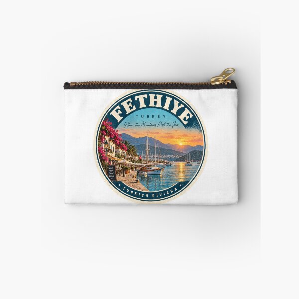Item preview, Fethiye Turkey Vintage Travel Badge – Turkish Riviera Retro Souvenir designed and sold by DreamPaw Studio.