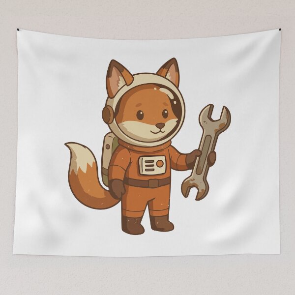 Aperçu de l'œuvre Cute Astronaut Fox Mechanic créée et vendue par didiiii74210.