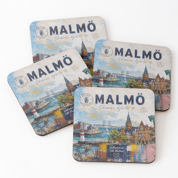 Item preview, Malmö Postcard painting, Sweden – A Beautiful city in Europe. designed and sold by GalleryKauffeld.