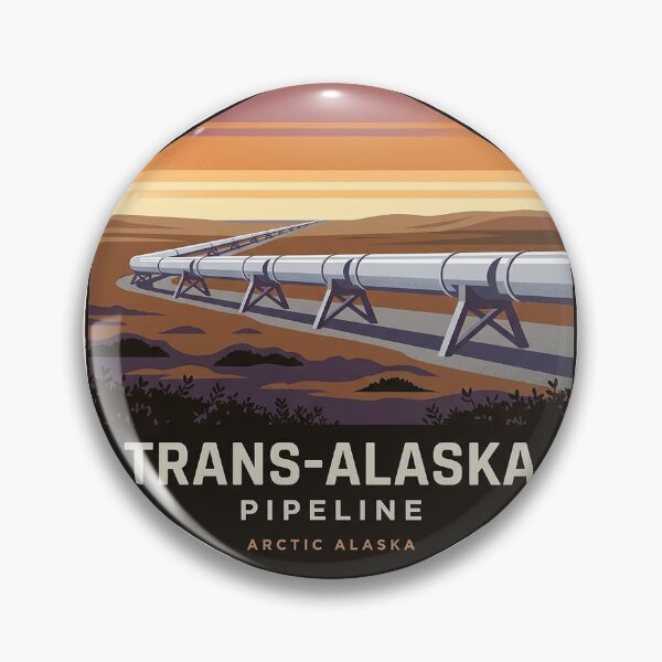 Item preview, Trans-Alaska Pipeline Arctic Circle Alaska Geometric Sticker designed and sold by DetourDgn.