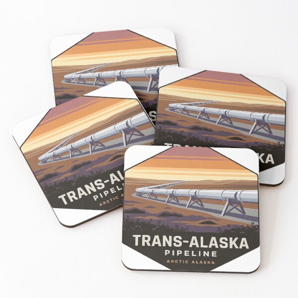 Item preview, Trans-Alaska Pipeline Arctic Circle Alaska Geometric Sticker designed and sold by DetourDgn.