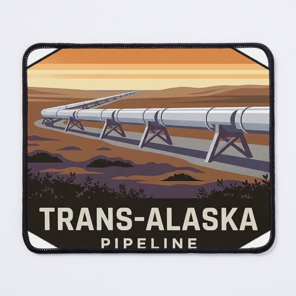 Item preview, Trans-Alaska Pipeline Arctic Circle Alaska Geometric Sticker designed and sold by DetourDgn.