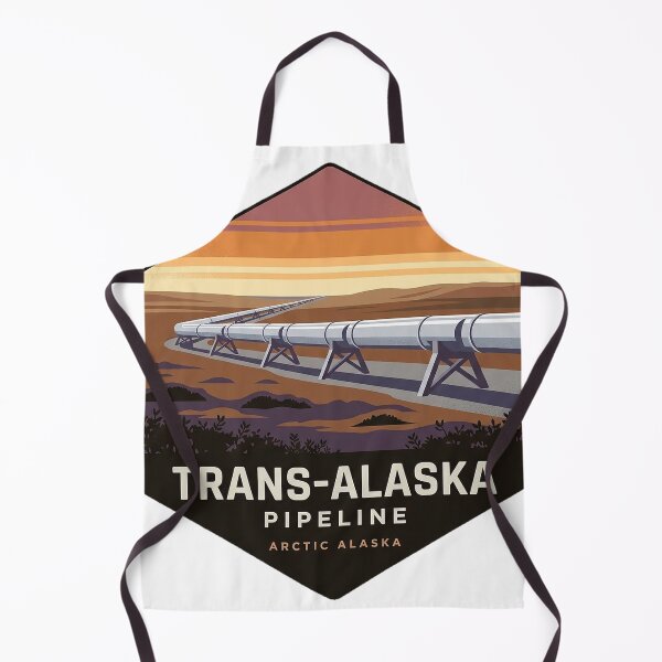 Artikelvorschau, Trans-Alaska-Pipeline, Polarkreis, Alaska, geometrischer Aufkleber entworfen und verkauft von DetourDgn.