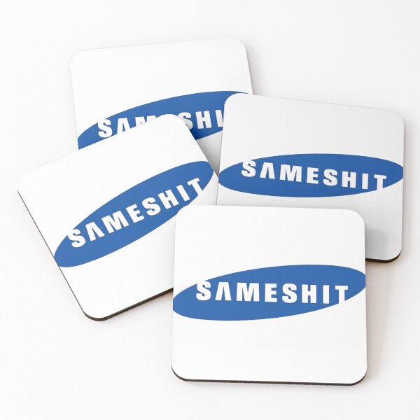 Item preview, SameShit Tech Parody Artwork | Blue Oval Corporate Satire Print | Funny Geek designed and sold by MusixMerch.