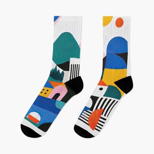 Item preview, Colorful geometric travel poster depicting an Icelandic cityscap designed and sold by ckybe.