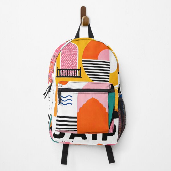 Item preview, Colorful Jaipur travel poster featuring geometric architecture, designed and sold by ckybe.