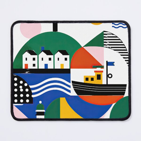 Item preview, Geometric Dingle Ireland travel poster featuring colorful houses designed and sold by ckybe.