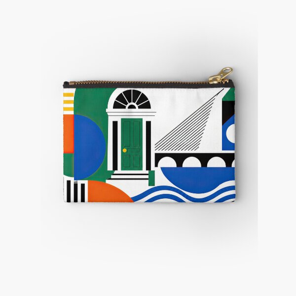 Item preview, Modern geometric Dublin Ireland poster featuring colorful abstra designed and sold by ckybe.