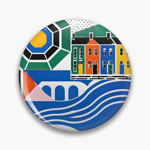 Item preview, Colorful Westport Ireland travel poster featuring seaside villag designed and sold by ckybe.