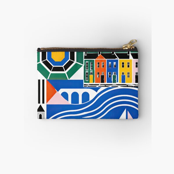 Item preview, Colorful Westport Ireland travel poster featuring seaside villag designed and sold by ckybe.