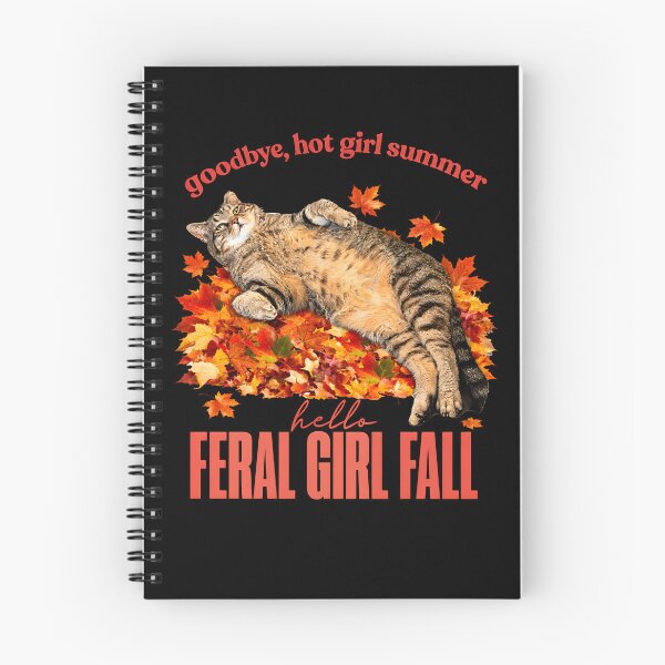 Item preview,  Goodbye Hot Girl Summer Hello Feral Girl Fall Cat Autumn Leaves designed and sold by NancyxEasSHOP.