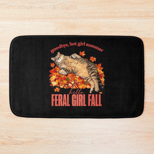 Item preview,  Goodbye Hot Girl Summer Hello Feral Girl Fall Cat Autumn Leaves designed and sold by NancyxEasSHOP.