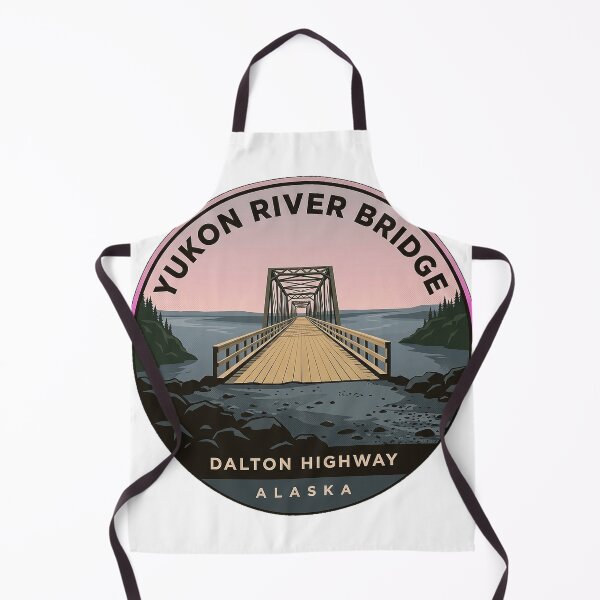 Item preview, Yukon River Bridge Arctic Circle Alaska Round Sticker designed and sold by DetourDgn.