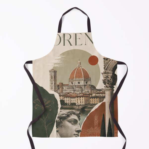 Item preview, Vintage-inspired Florence Italy travel collage featuring the Duo designed and sold by ckybe.