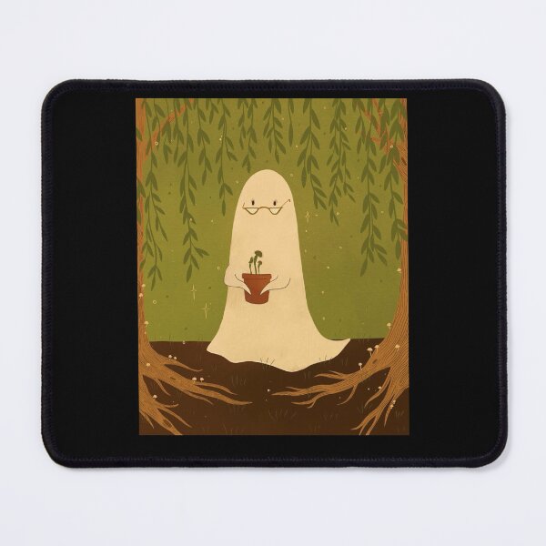 Item preview, Ghost With Glasses Holding Potted Plant In Forest designed and sold by NancyxEasSHOP.