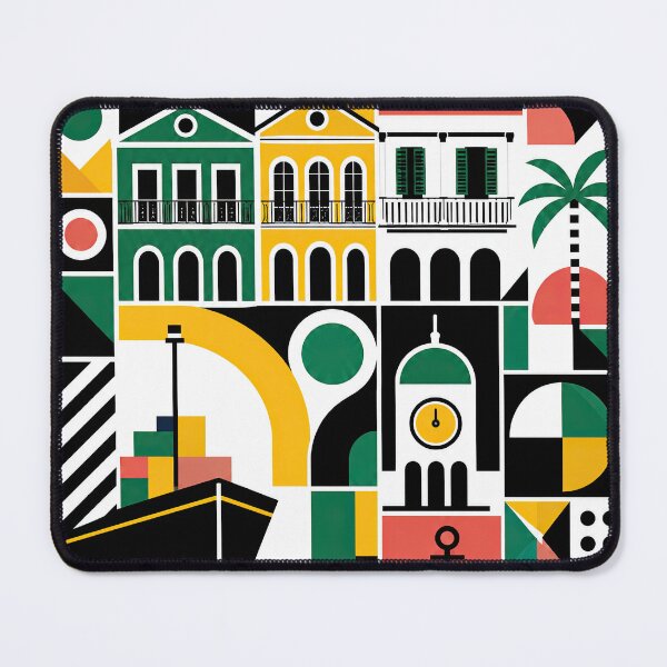 Item preview, Colorful geometric poster celebrating Falmouth, Jamaica with sty designed and sold by ckybe.