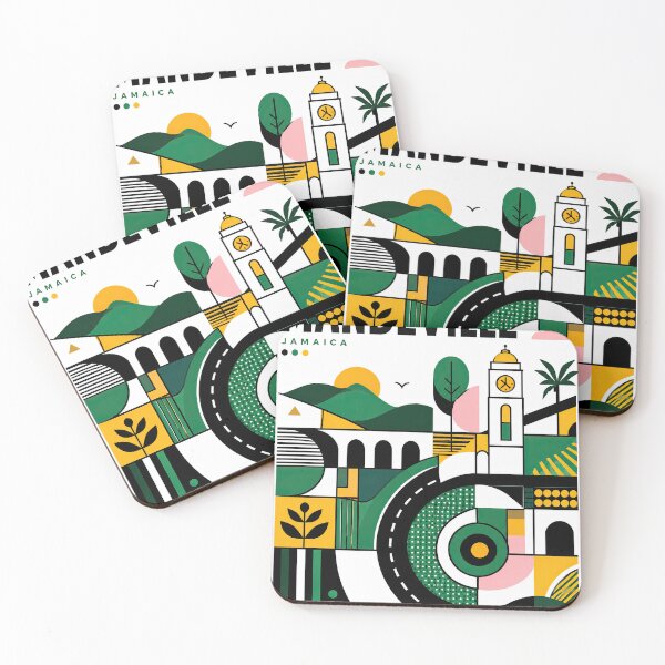 Item preview, Colorful geometric poster celebrating Mandeville, Jamaica, with designed and sold by ckybe.