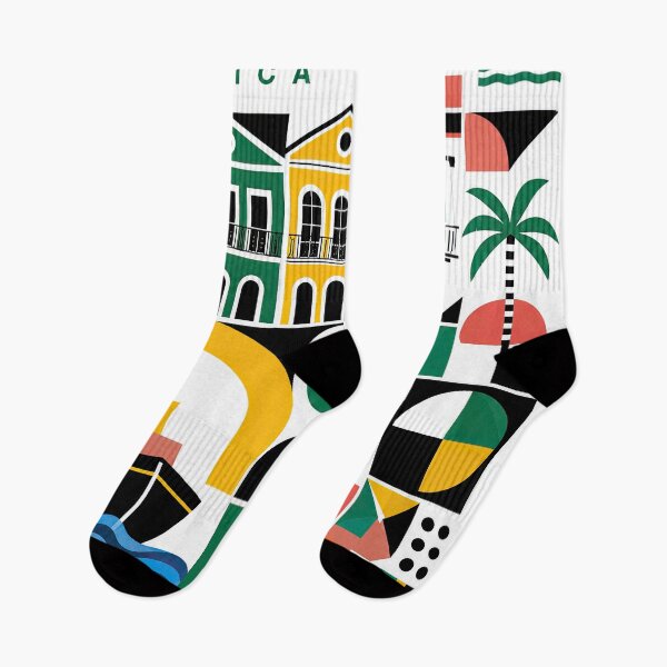 Item preview, Colorful geometric poster celebrating Falmouth, Jamaica with sty designed and sold by ckybe.
