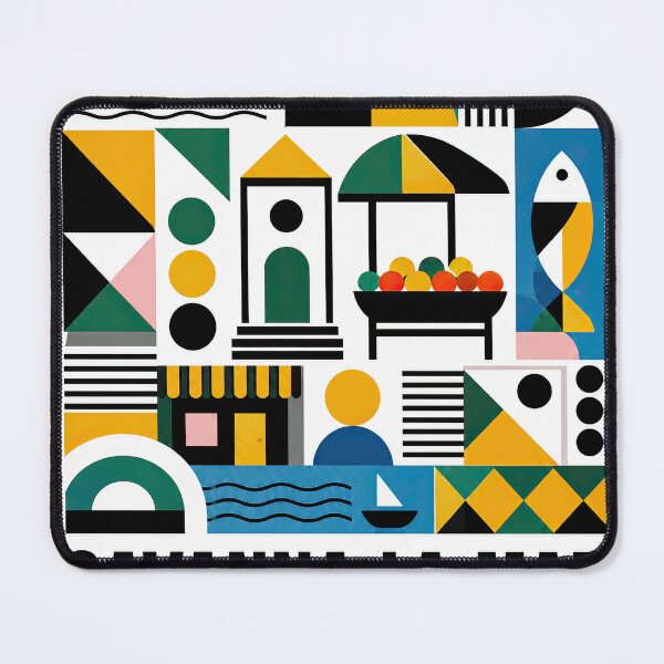 Item preview, Colorful geometric poster celebrating Savanna-La-Mar, Jamaica, w designed and sold by ckybe.