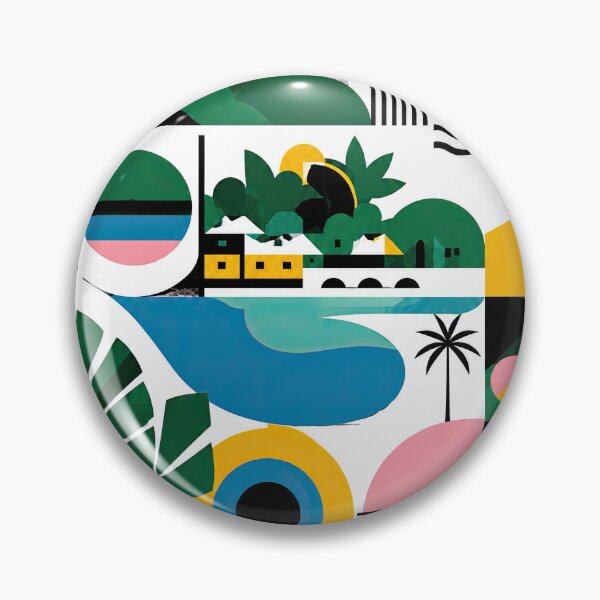Item preview, Colorful geometric travel poster celebrating Port Antonio, Jamai designed and sold by ckybe.