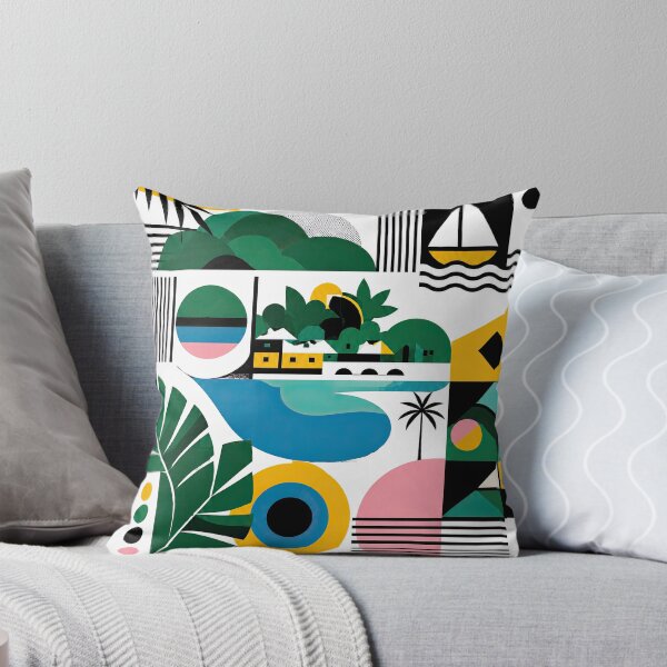 Item preview, Colorful geometric travel poster celebrating Port Antonio, Jamai designed and sold by ckybe.