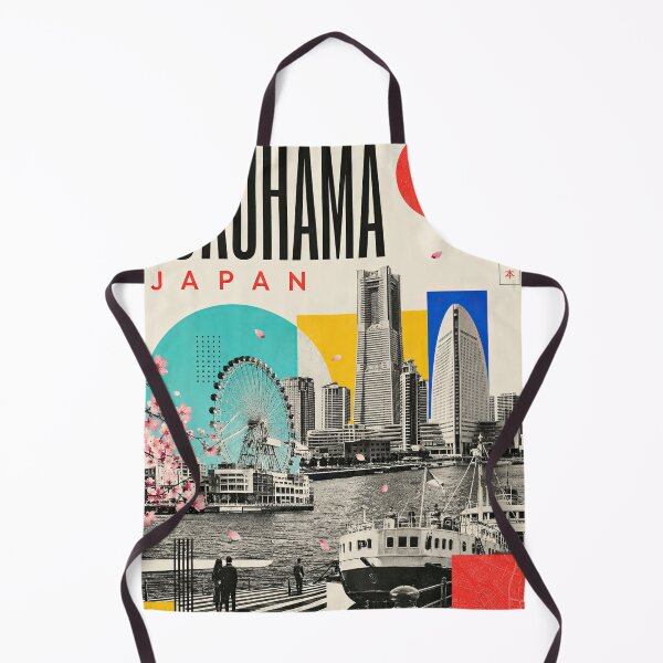 Item preview, Yokohama Japan travel collage featuring waterfront skyline, Ferr designed and sold by ckybe.