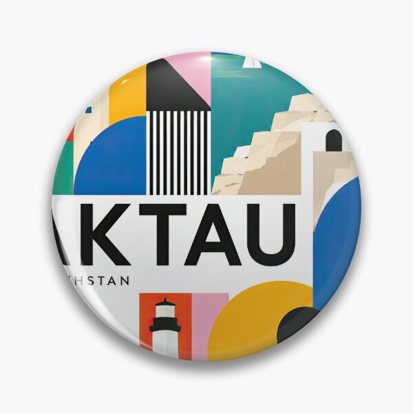 Item preview, Geometric poster featuring Aktau, Kazakhstan, with stylized coas designed and sold by ckybe.